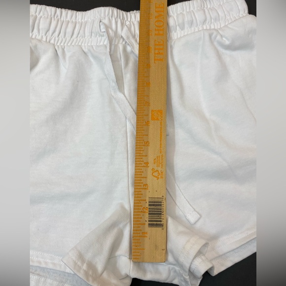 Rebel Sky Athletic shorts Women’s size Medium cotton blend Tie pull-on white - Picture 8 of 9